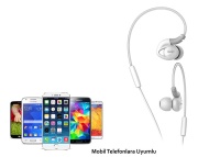 Snopy SN-RS51 Mobil Telefon Uyumlu Kulak içi Kulaklık Beyaz Mikrofonlu Kulaklık